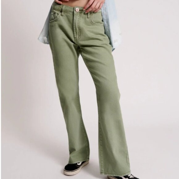 One Teaspoon Jeans 27 Flared Charlie High Waist Flared Super Khaki $160 - Picture 1 of 12